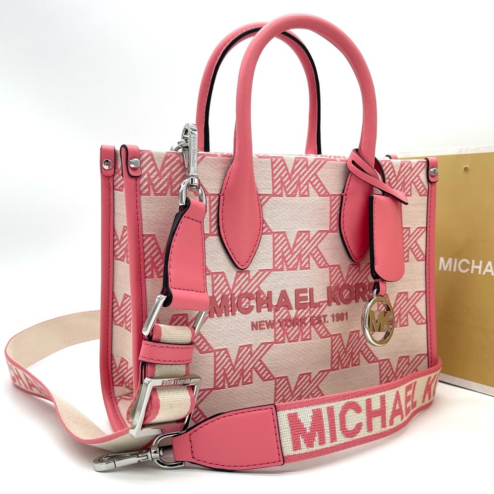 Michael Kors Mirella Small Shopper Top Zip Satchel Xbody Bag - Picture 2 of 9